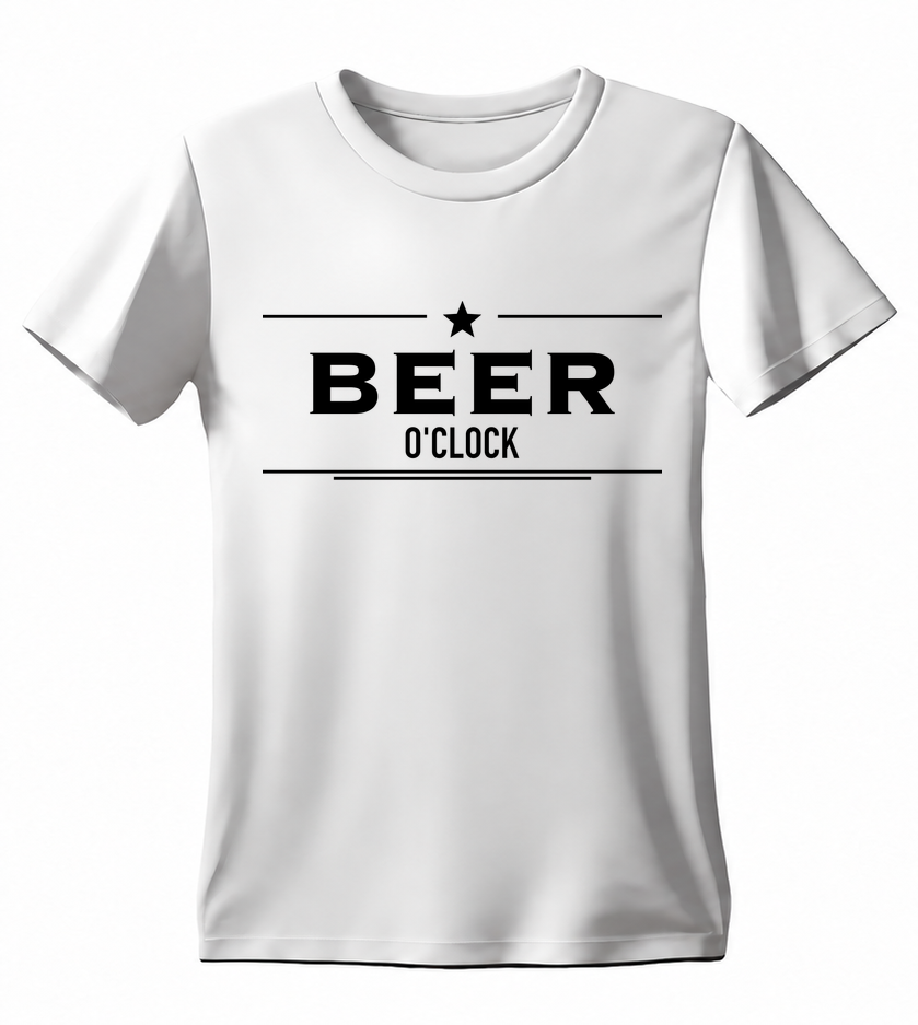 Beer O'Clock T-shirt — white